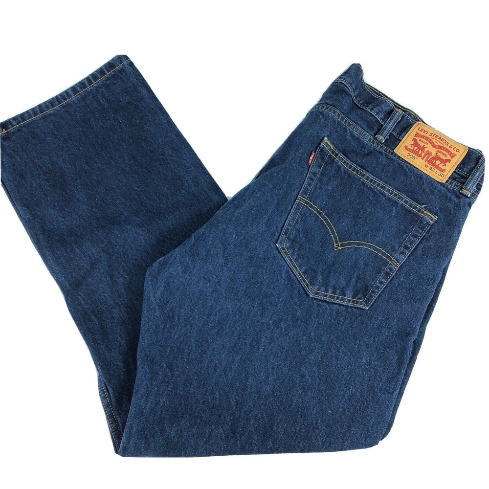505 LEVI'S Relaxed Fit 42x32 Denim Jeans Red Tab Levis‎ Actual Size 42x30